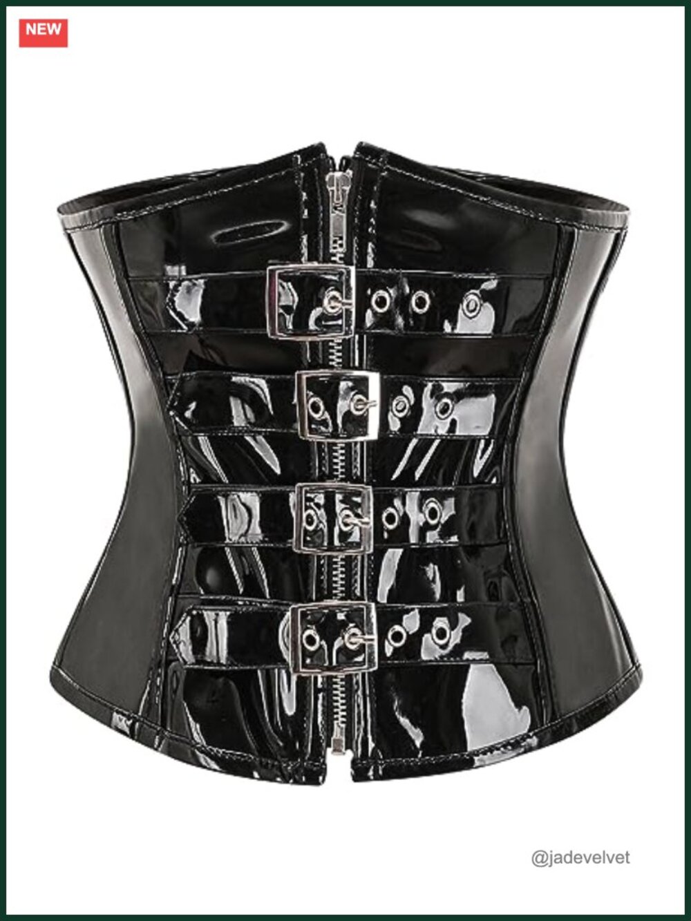 PVC Leather Underbust Waist Training Bustier Corset Top